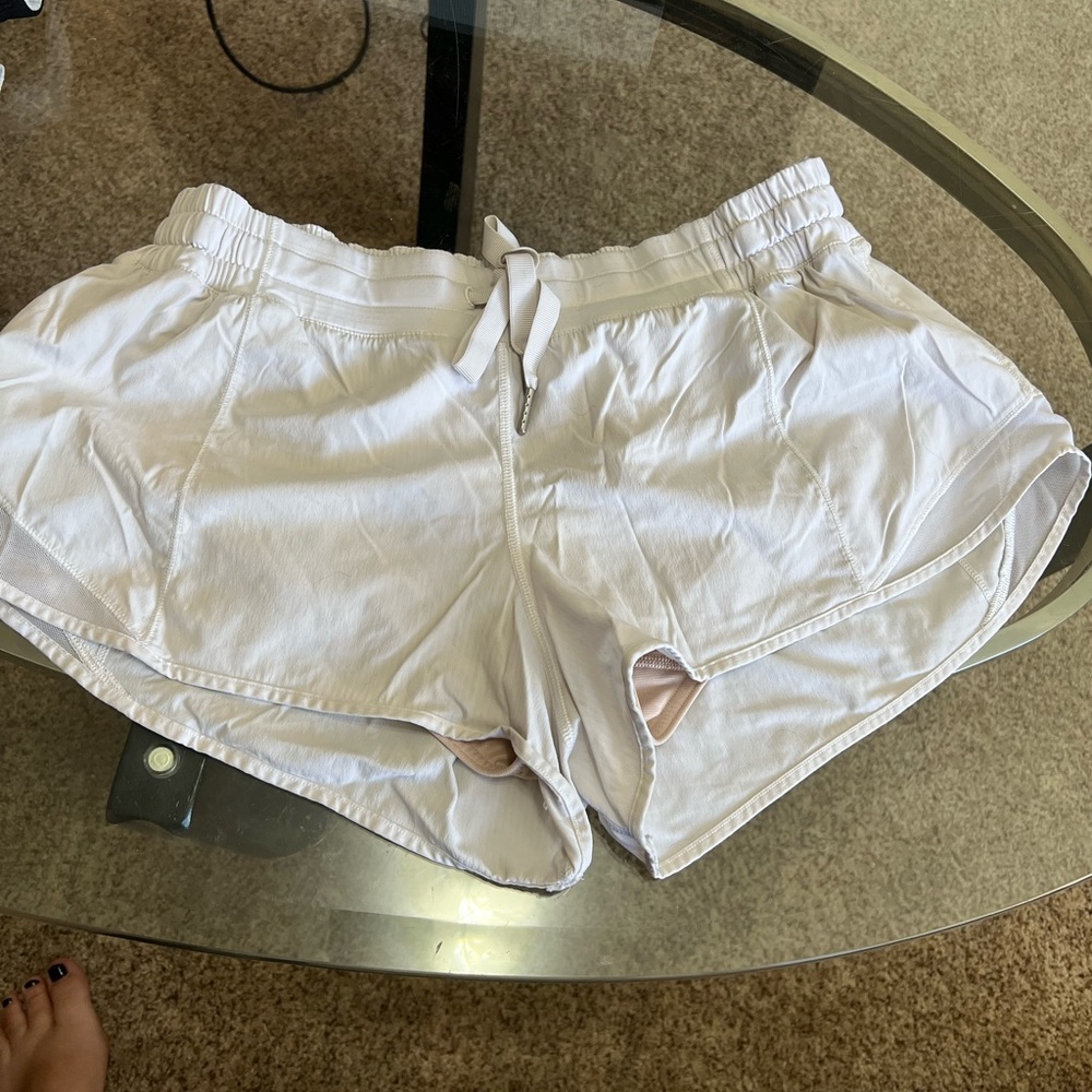 Lululemon women’s running shorts with inserts
